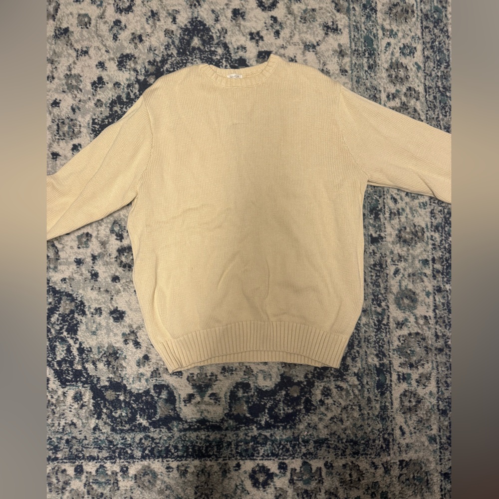 Brandy Melville Women's Cream and Tan Jumper